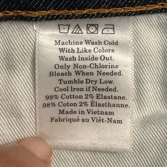 Everlane High Rise Straight Leg Rigid Dark Blue Wash Jeans Denim 30 30x32 - Picture 4 of 15